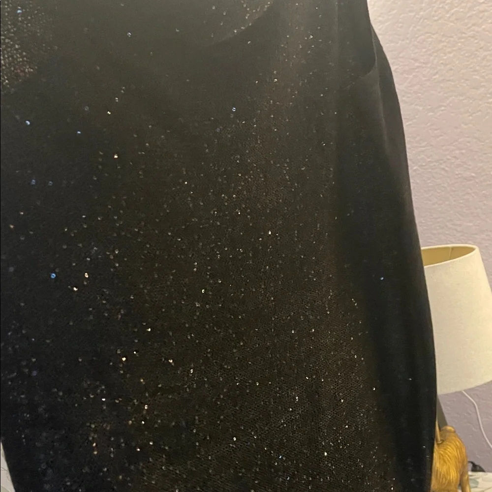 Like New LOFT Sheer Black Women's Blouse with sequins